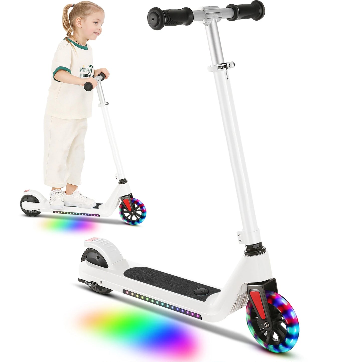 Kids Electric Scooter 120W Motor Adjustable LED Display
