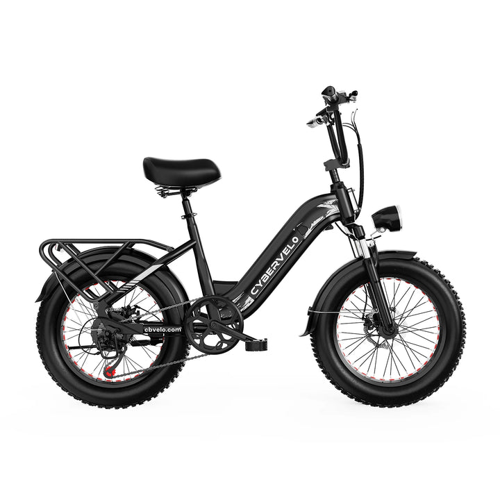 Cybervelo 20" Step-Thru Commuter, 1500W Peak 20ah Battery 80 Miles Long Range E-bike, 7-Speed Shift Adult Electric Bike EK12