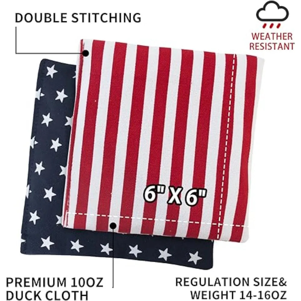 NEW-Wood Cornhole Boards Set, Indoor & Outdoor Corn Hole Games for Adults Kids, Corn Hole Sets with Carry Case & 8