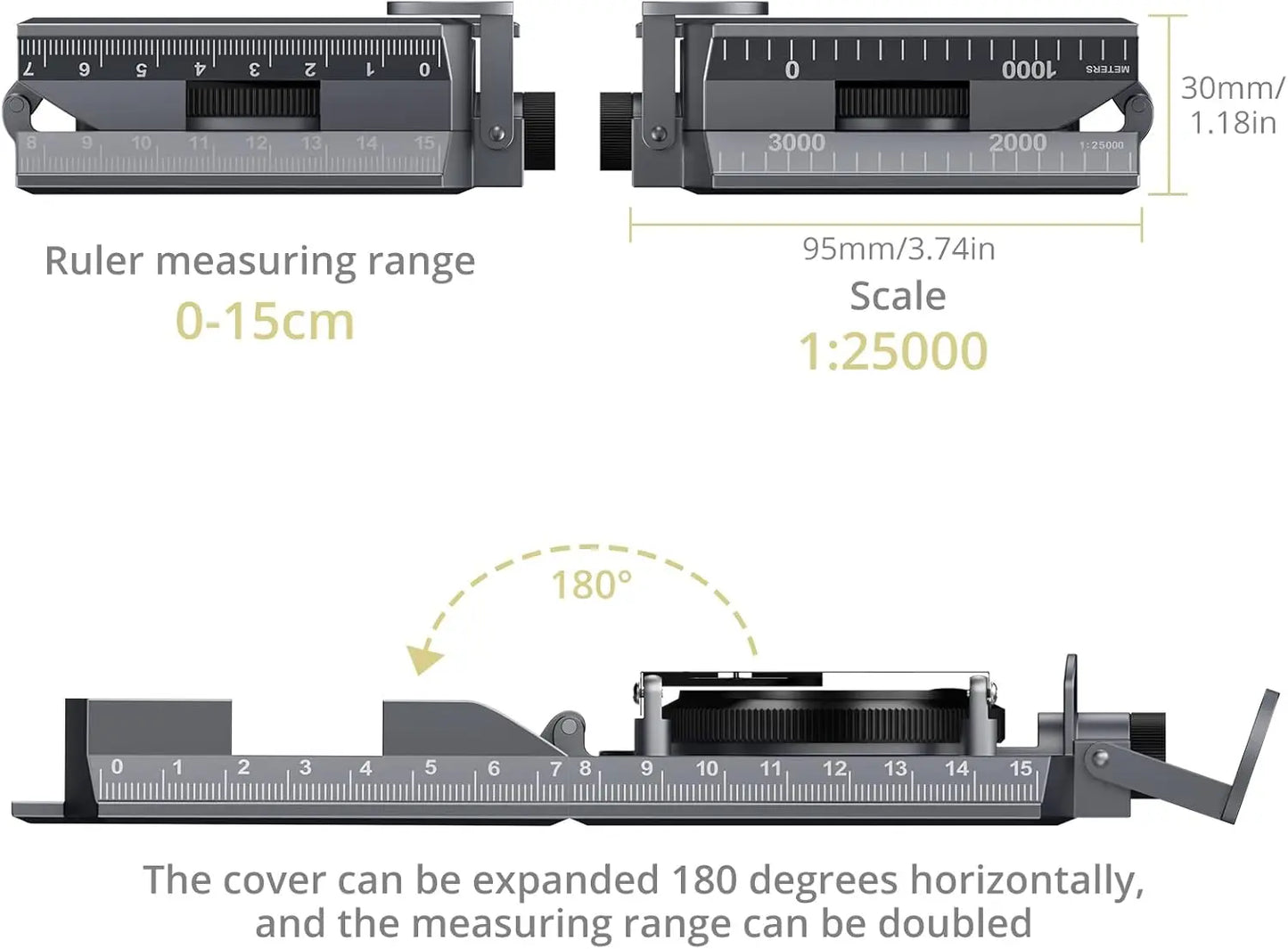 Anbte Compass Hiking,Waterproof Metal Compass with Clinometer,Lightweight,for Camping,Hunting,Hiking Navigation.