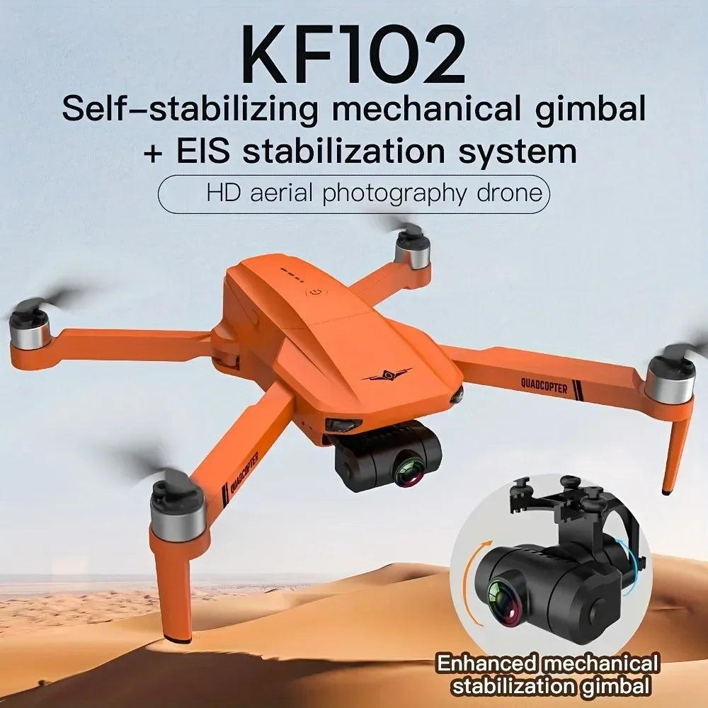 KF102 4K GPS Drone Dual HD Camera 2-Axis Gimbal WIFI FPV Foldable Quadcopter Aerial Photography Perfect Gift for Enthusiasts