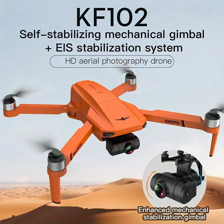 KF102 4K GPS Drone Dual HD Camera 2-Axis Gimbal WIFI FPV Foldable Quadcopter Aerial Photography Perfect Gift for Enthusiasts