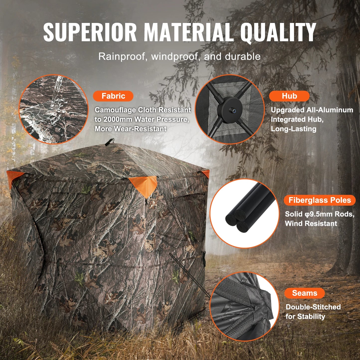 SucceBuy 270 See Through Hunting Blind For 2 3 Person