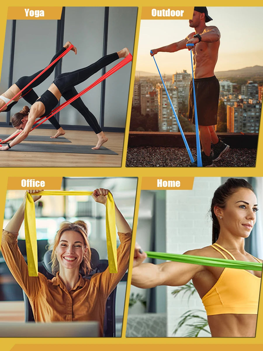 Resistance Bands for Working Out,Free Elastic and Exercise Bands Set for Suitable for Rehab, Yoga, Pilates, Gym, Home Exercise