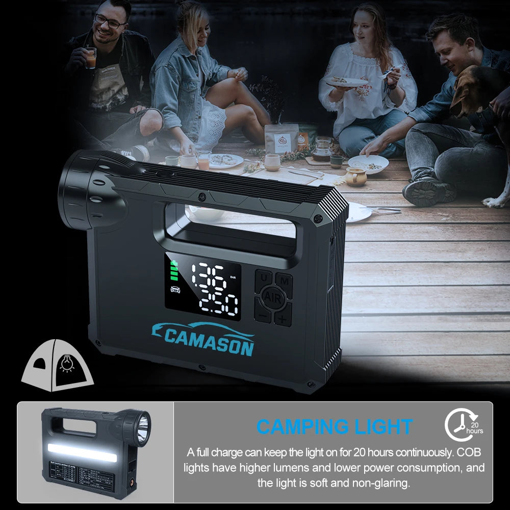 5 in 1 Car Jump Starter with air Compressor 