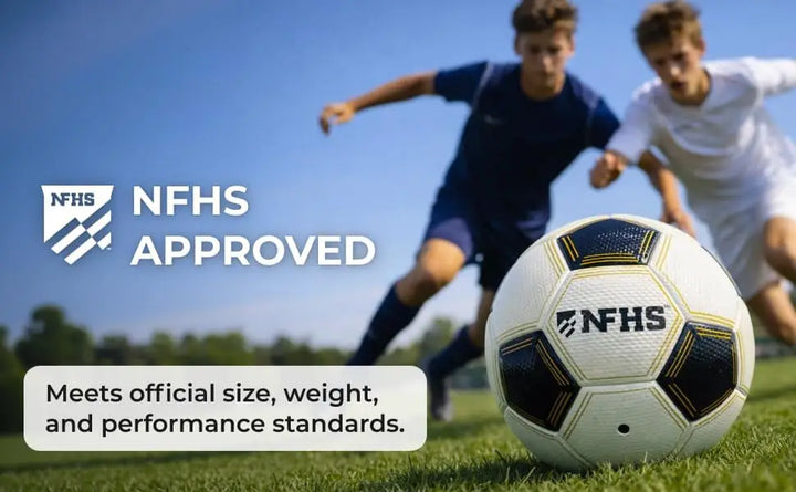 Gold Series Soccer Ball Size 5 - NFHS Approved Thermal Bonded Korean PU Leather Professional Match