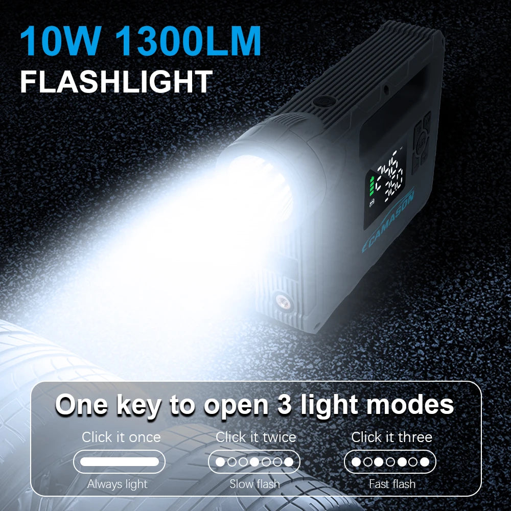 5 in 1 Car Jump Starter with air Compressor 