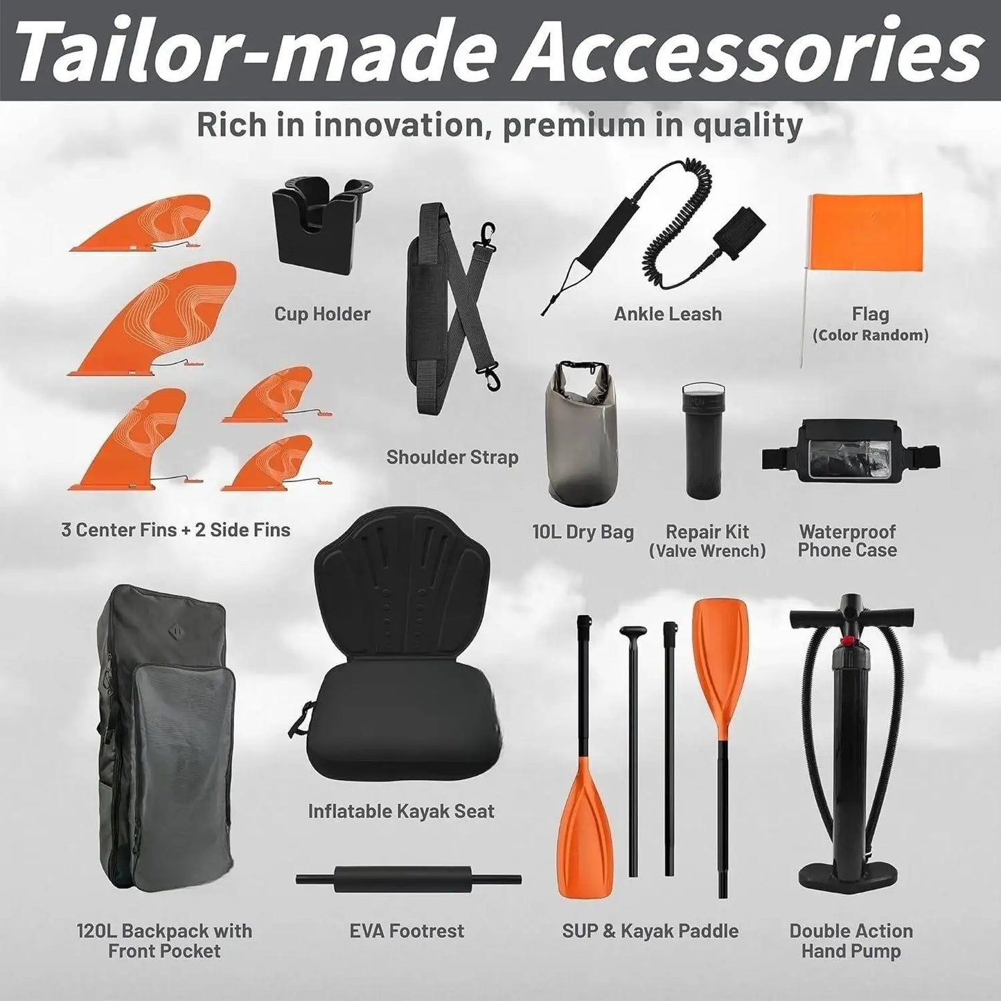 A_Lead 11‘ x 33" / 12’×35" Inflatable Stand Up Paddle Board - Premium SUP Board Kit - Ultra Stable Paddleboard for Adults &