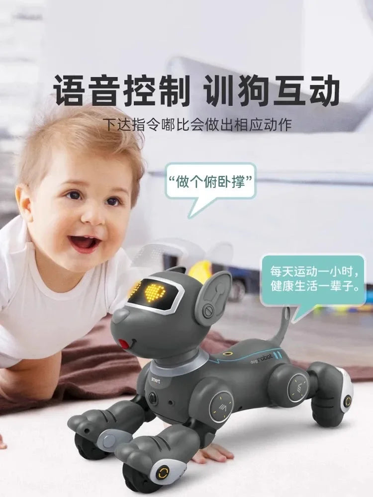 Funny RC Robot Electronic Dog Stunt Puppy Voice Command Programmable Touch-sense Music Song Robots Dogs for Children's Toys Kids