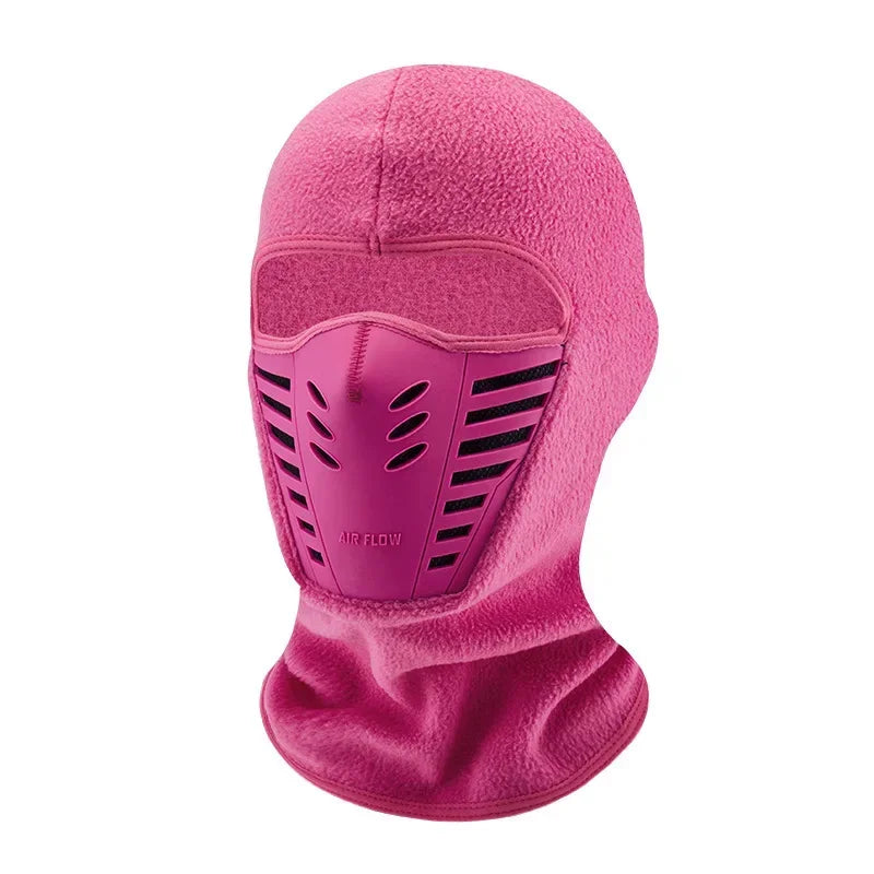 Winter Windproof Dustproof Face Shield Fleece Motorcycle Mask Thermal Neck Full Face Mask Keep Warm Riding Balaclava Biker Ski