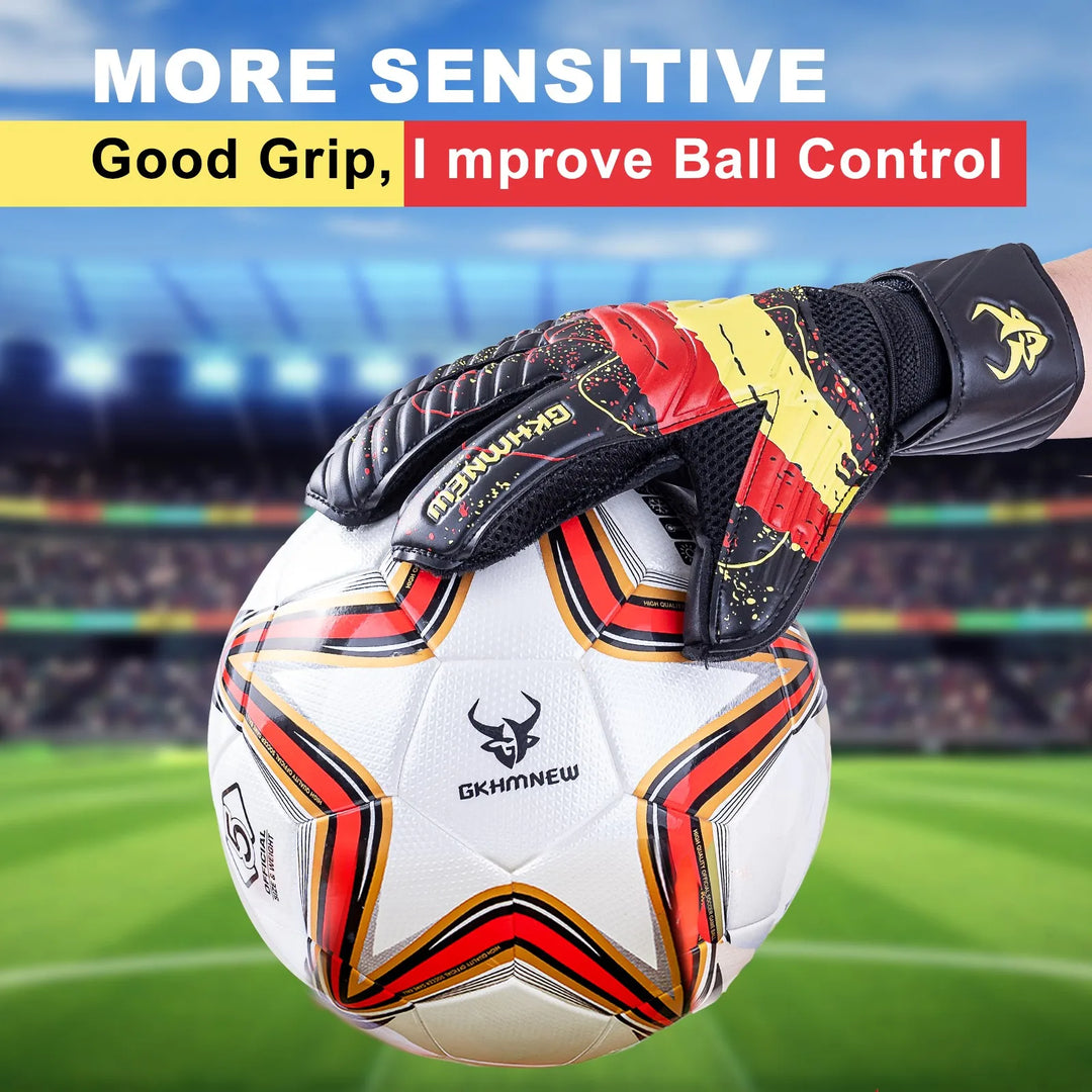 Goalkeeper Gloves for Adult & Youth – Soccer Goalie Gloves, Strong Latex Grip, Double Wrist Support & Breathable Mesh