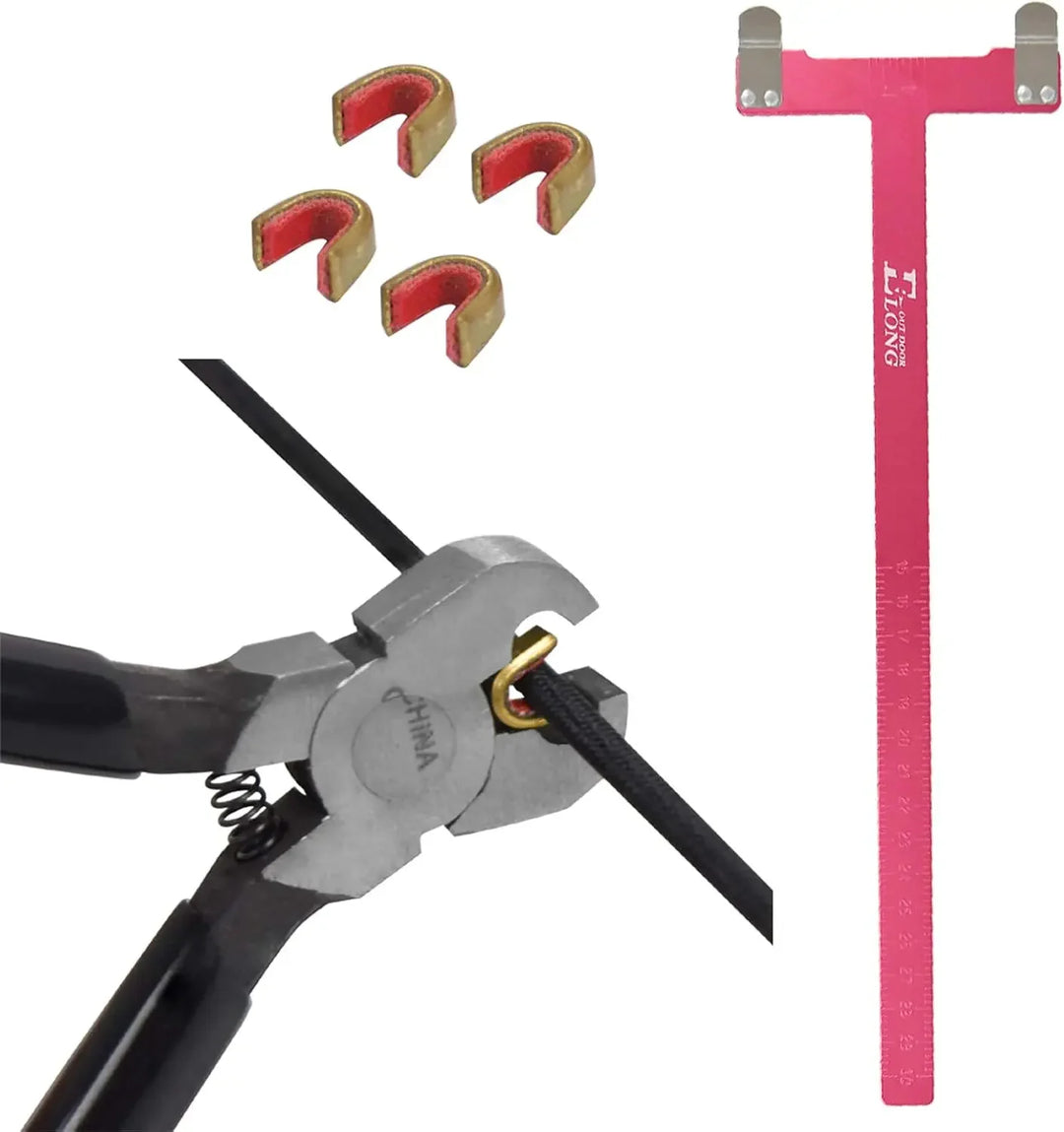 Archery Bow String Nocking Points Pliers T Ruler Clip Set
