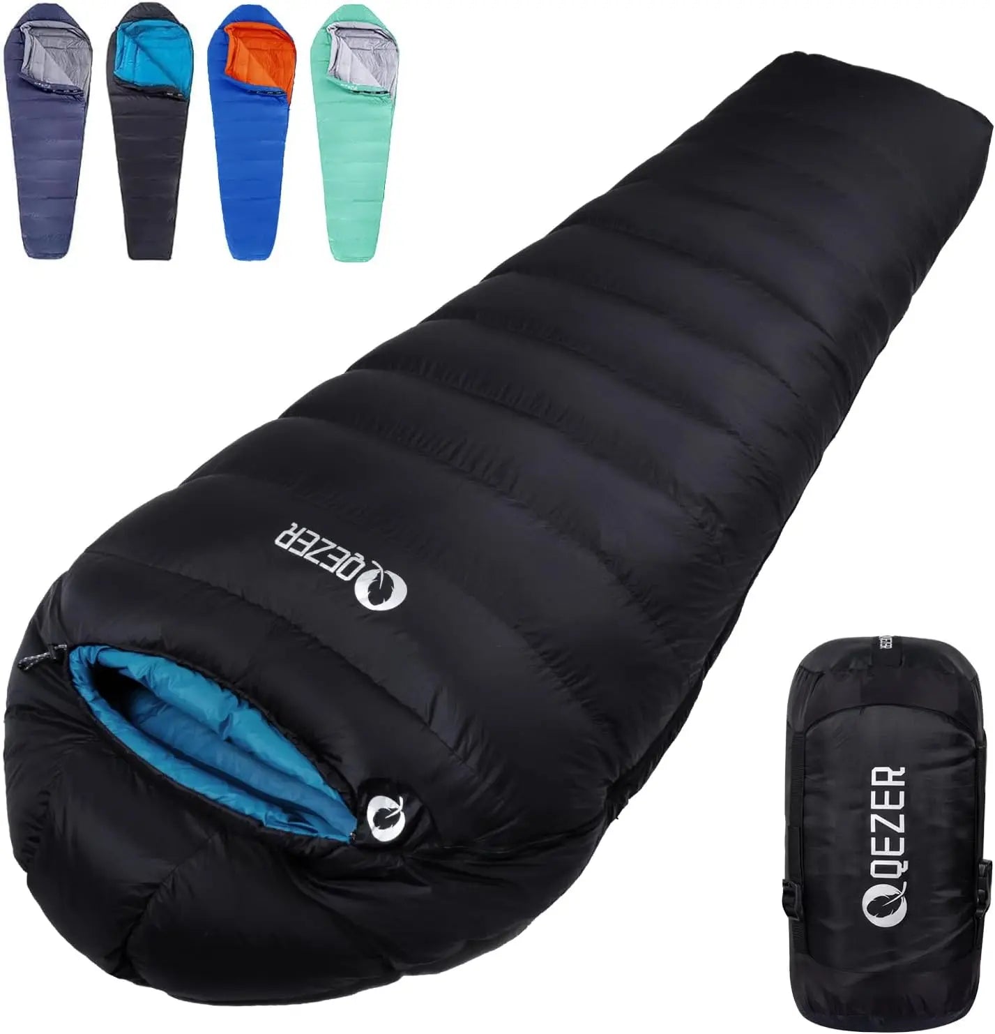 Down Sleeping Bag for Adults 0°F 10°F 15°F 20°F Backpacking Sleeping Bag for Cold Weather with Compression Sack