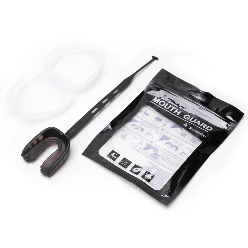 1pc Sports Football Mouth Guard Mouthpiece Football Mouth Guard with Strap Football Mouth Guards