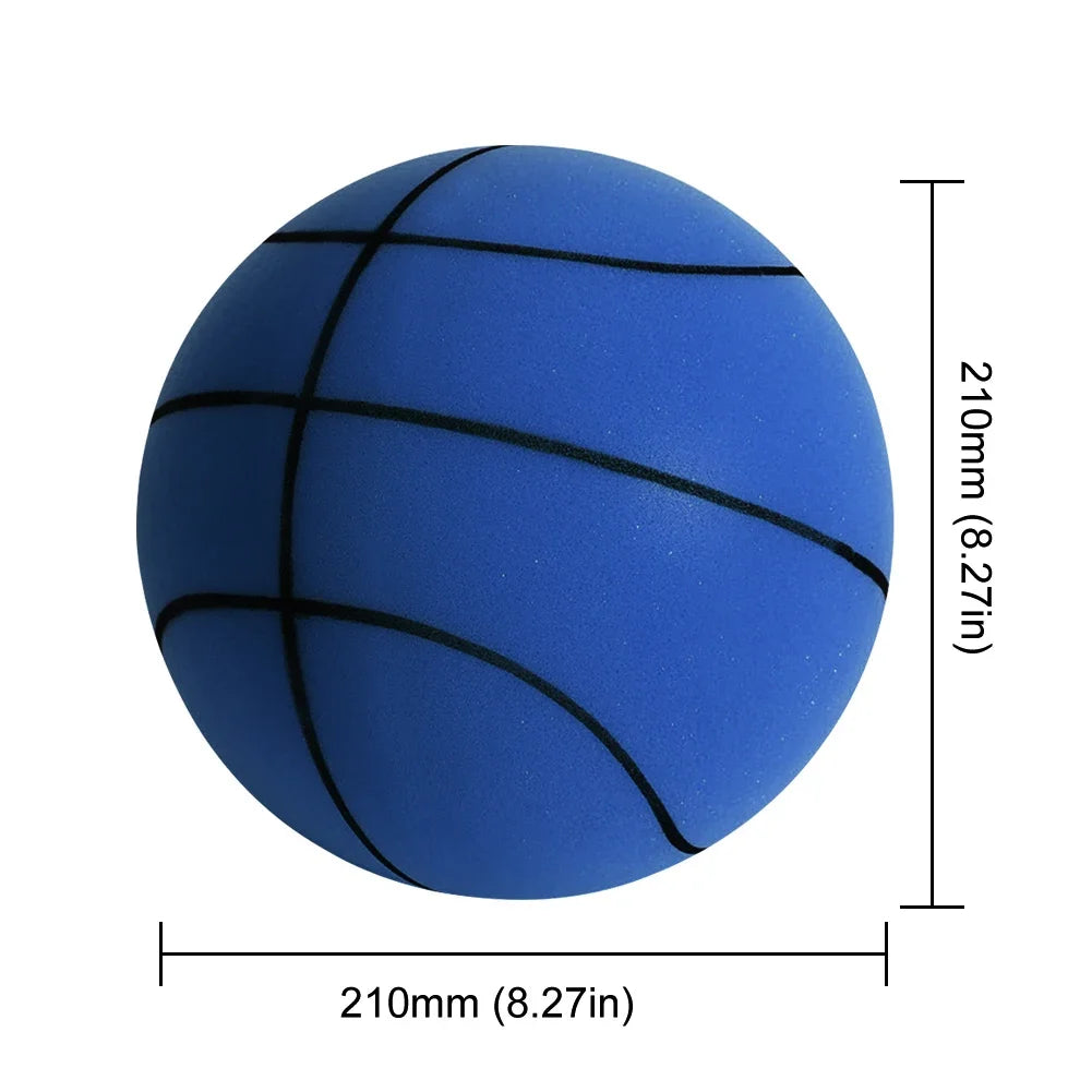 18/21/24 cm Indoor Silent Basketball And Hoop High-Resilience Bouncing Mute Ball Squeezable Sports Basketball For Indoor Sports