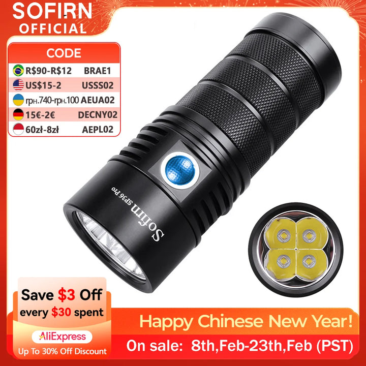 Sofirn SP36 Pro 8000lm Powerful LED Flashlight 