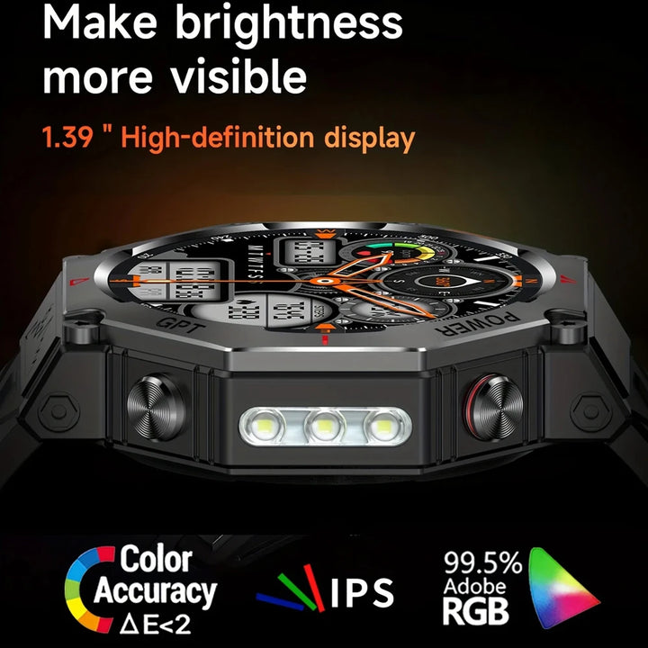 SENBONO GPS Smart Watch Men Built-in GPS Bluetooth Call AI GPT Fitness Tracker Waterproof Military Sports Smartwatch for Men