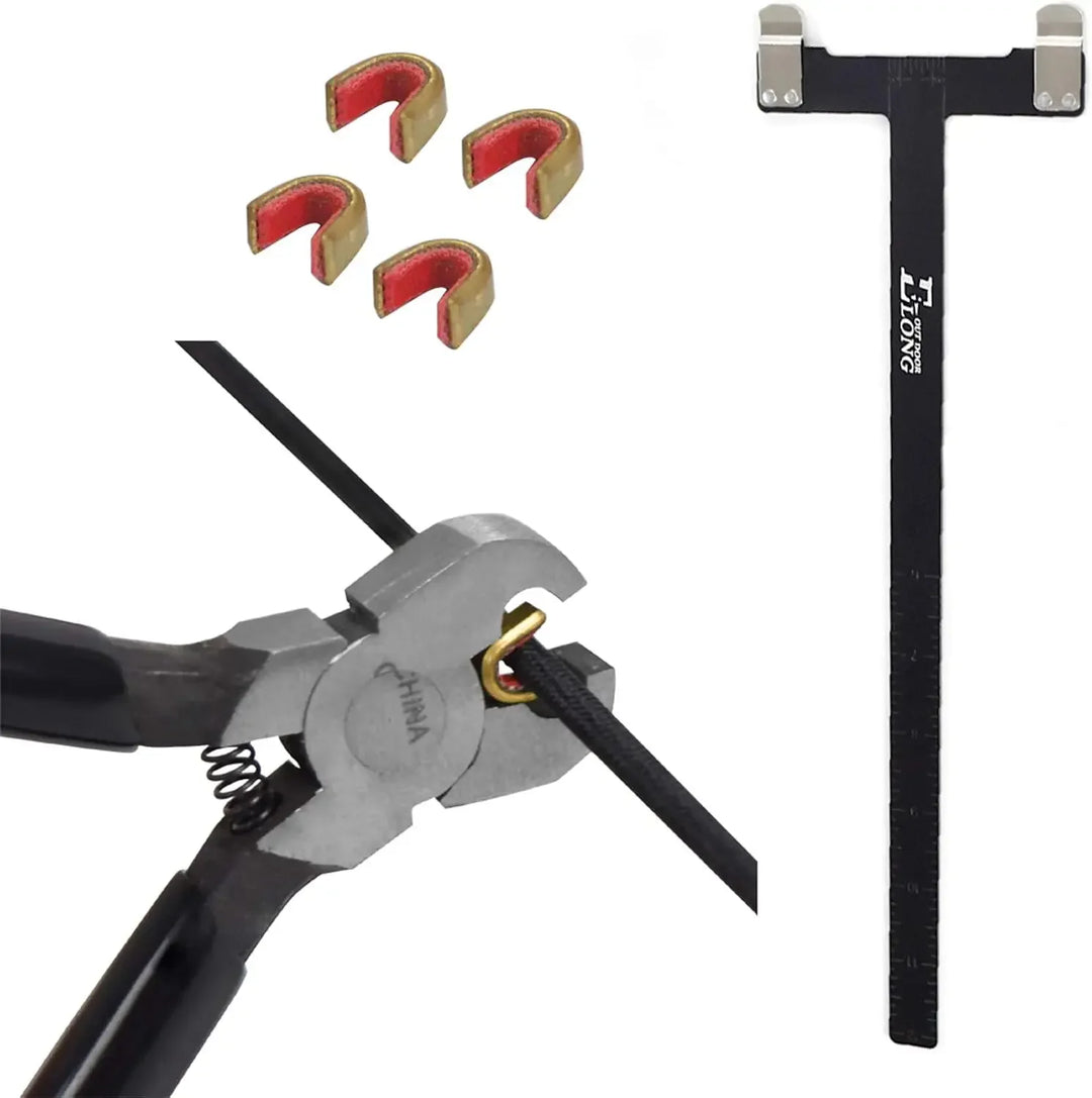 Archery Bow String Nocking Points Pliers T Ruler Clip Set
