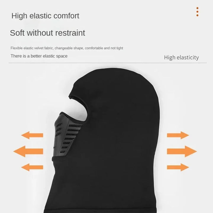 Winter Windproof Dustproof Face Shield Fleece Motorcycle Mask Thermal Neck Full Face Mask Keep Warm Riding Balaclava Biker Ski