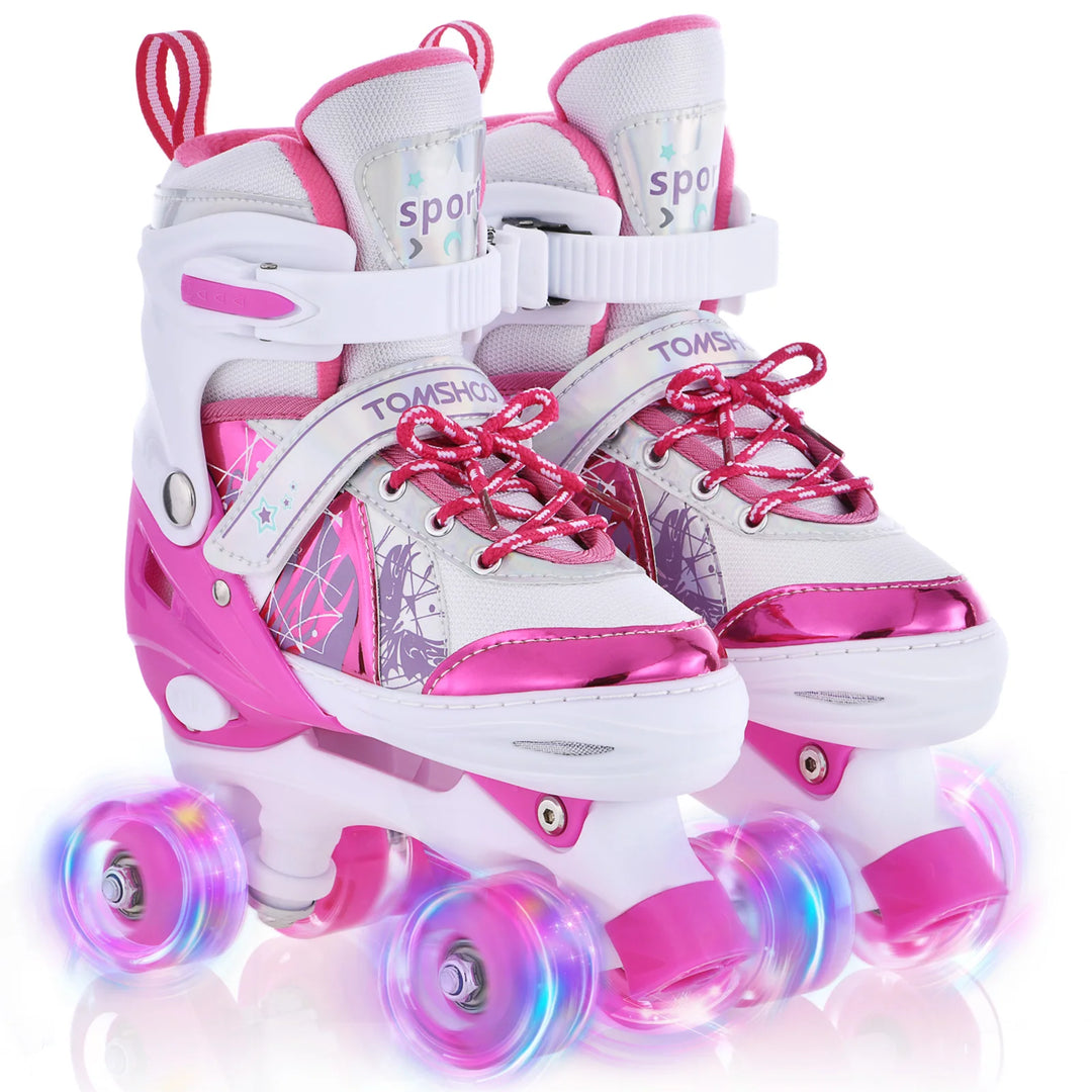 Roller Skates for Girls Boys for Kids 4 Size Adjustable Light Up kids roller skates kids roller skates girls girls roller skates