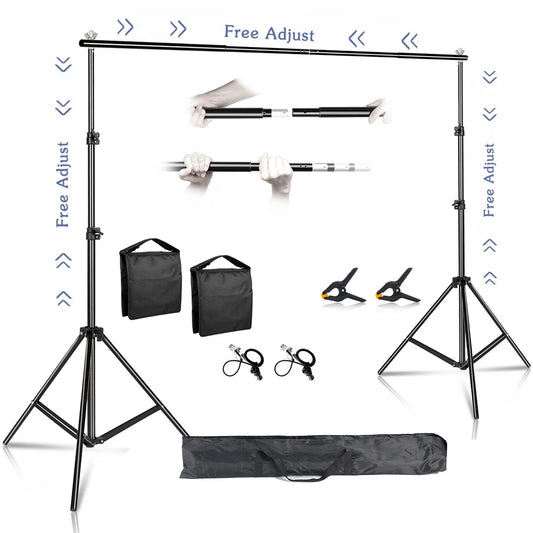 Background Stand Kit Support System Backdrops With Adjustable Stand for Photography Photo Studio Chromakey Green Screen Frame