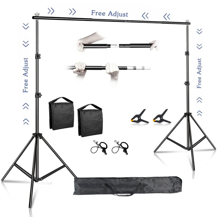Background Stand Kit Support System Backdrops With Adjustable Stand for Photography Photo Studio Chromakey Green Screen Frame
