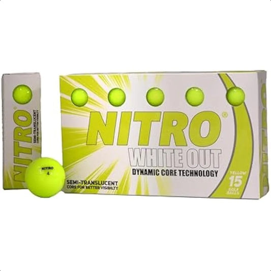 Nitro Golf Balls 15 Pack Peak Performance White Out