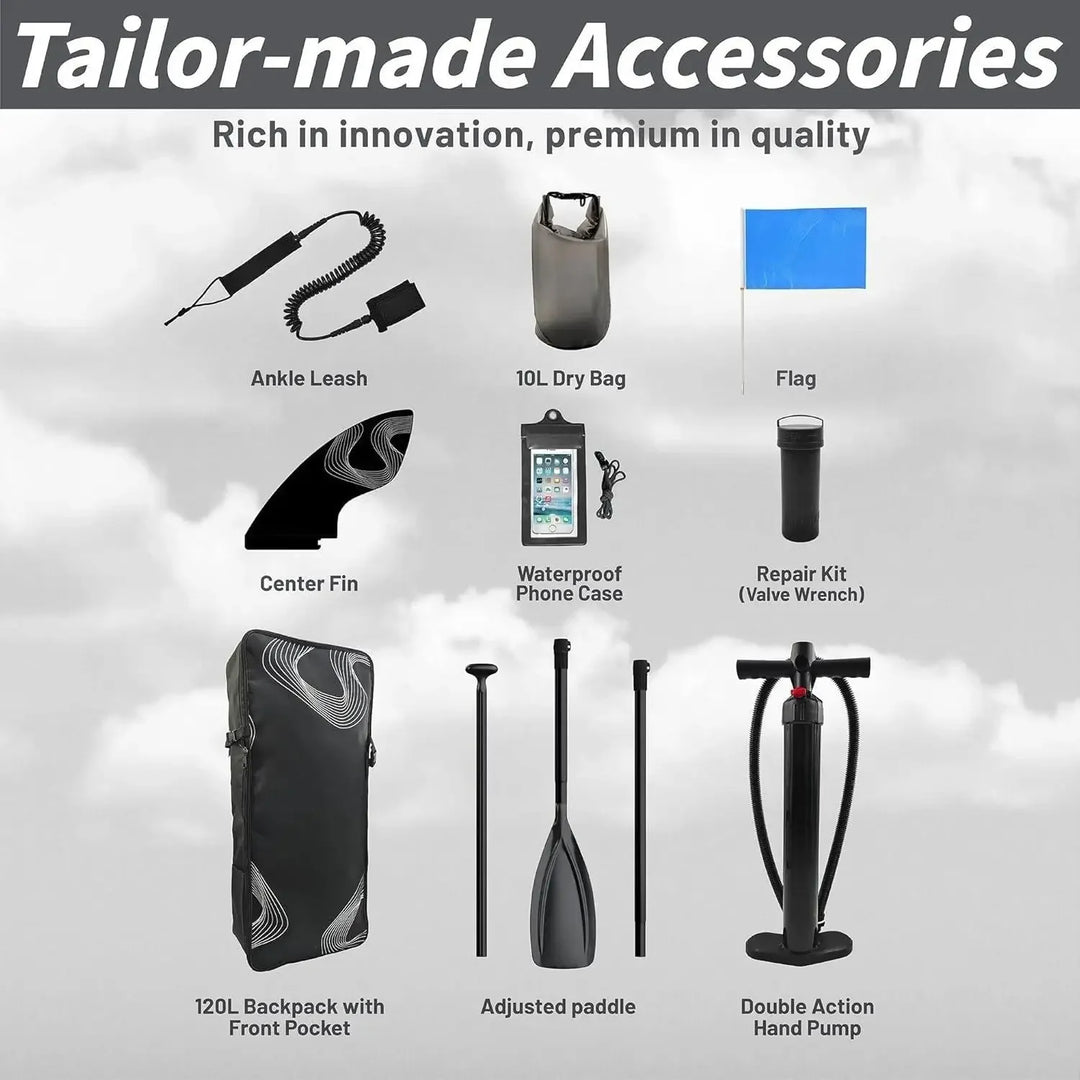 A_Lead 11‘ x 33" / 12’×35" Inflatable Stand Up Paddle Board - Premium SUP Board Kit - Ultra Stable Paddleboard for Adults &
