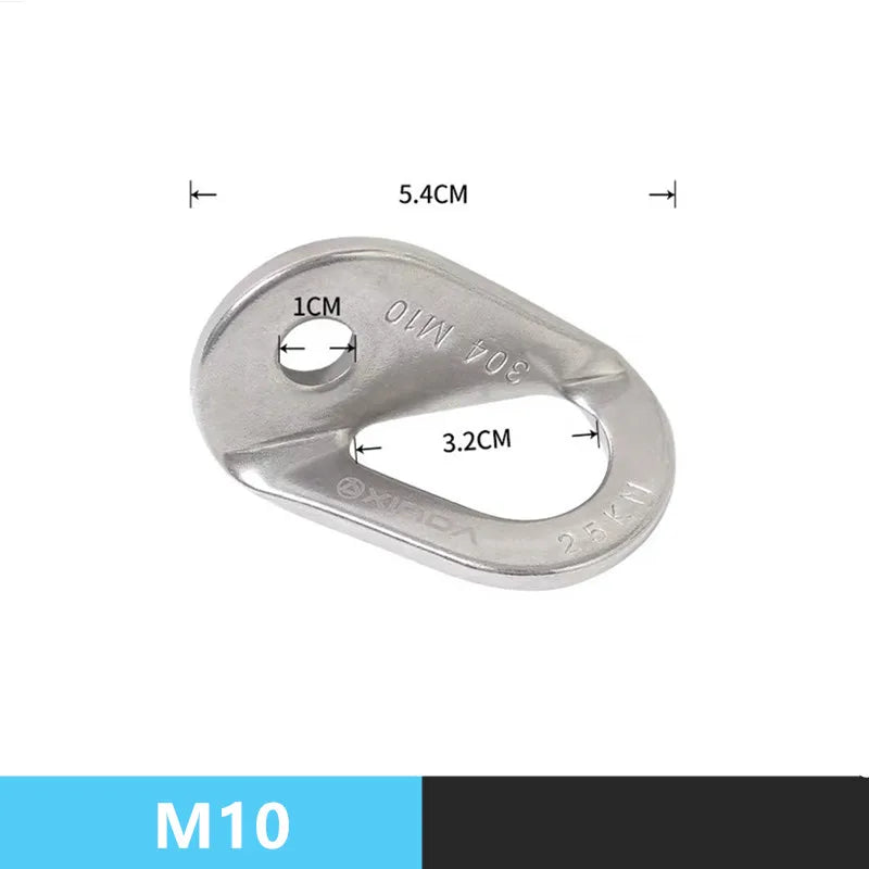 Rock Climb Anchor Point Piton Nut 304 Stainless Steel Anchor Bolt Hanger Plate Expansion Nail Caving Belay Rigging M8 M10 M12