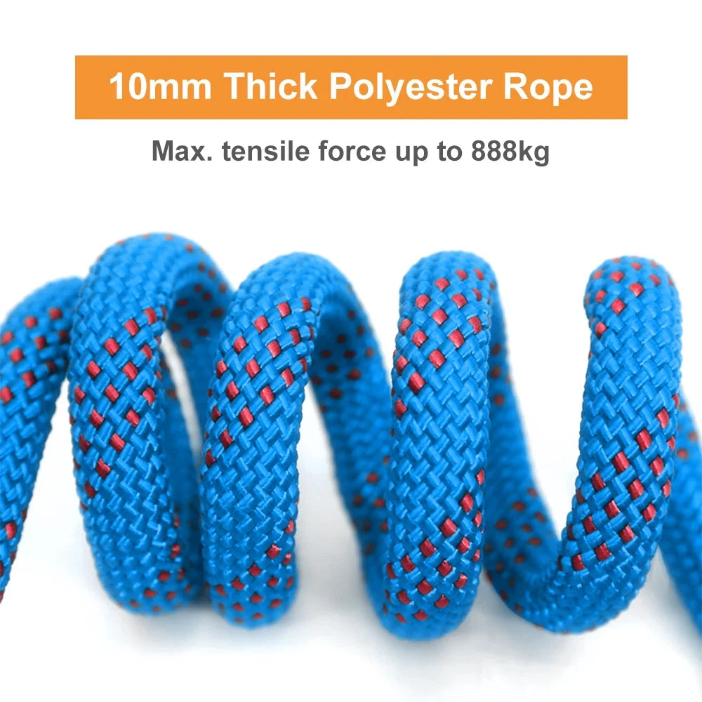 10m Outdoor Rock Climbing Escape Rope 12mm Diameter Safety Survival Cord Climbing Rope Safety Survival Cord Rock Climbing Rope 3