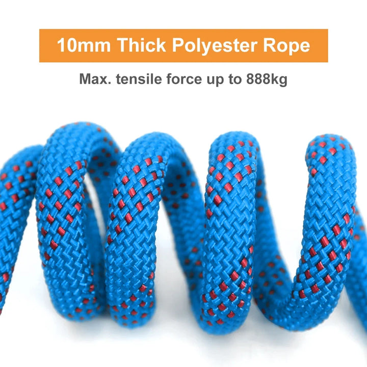 10m Outdoor Rock Climbing Escape Rope 12mm Diameter Safety Survival Cord Climbing Rope Safety Survival Cord Rock Climbing Rope 3