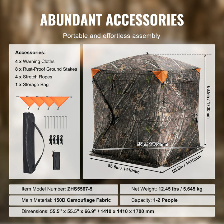 SucceBuy 270 See Through Hunting Blind For 2 3 Person