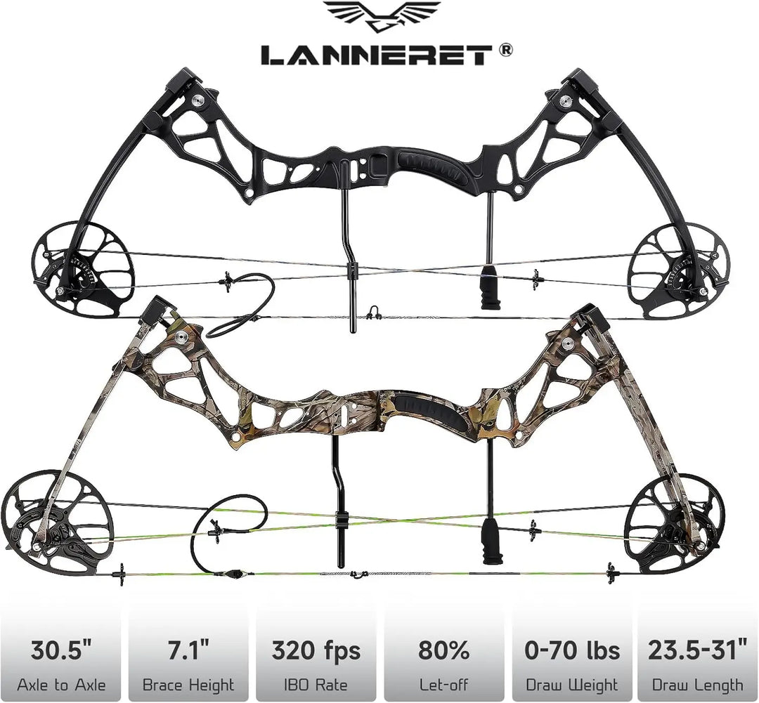 Lightweight Compound Bow Right Hand 0 To 70 Lbs Adjustable