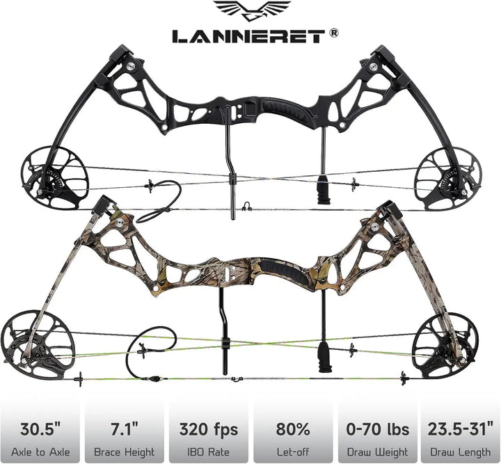 Lightweight Compound Bow Right Hand 0 To 70 Lbs Adjustable