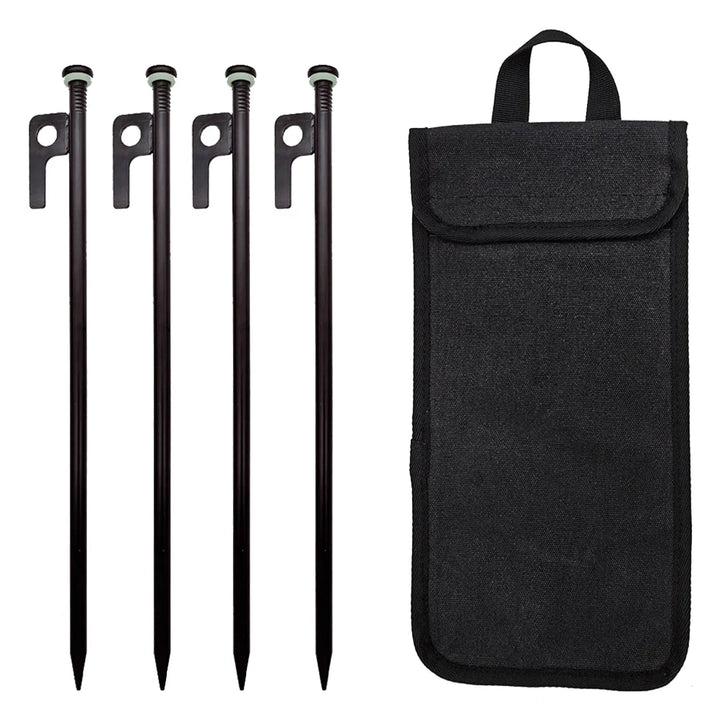 4/8Pcs Tent Stakes Forged Steel Tent Pegs Heavy Duty Ground Stakes 30cm Camping Tent Spikes with Storage Bag for Outdoor Camping