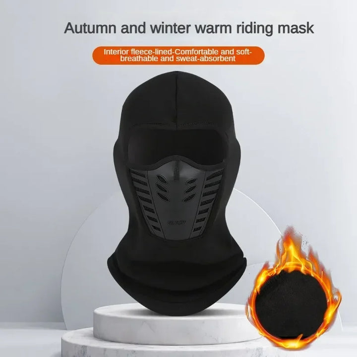 Winter Windproof Dustproof Face Shield Fleece Motorcycle Mask Thermal Neck Full Face Mask Keep Warm Riding Balaclava Biker Ski