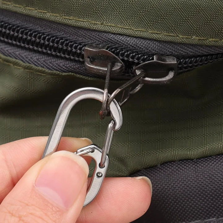 Stainless Steel G Hook Carabiner Keychain Tactical Backpack Molle Clip Outdoor Camping Hiking Gear EDC Tool Quick Release Clasps