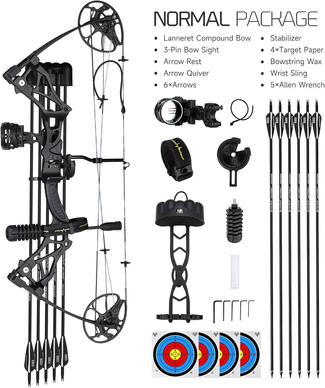 Lightweight Compound Bow Right Hand 0 To 70 Lbs Adjustable