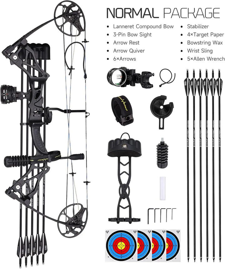 Lightweight Compound Bow Right Hand 0 To 70 Lbs Adjustable