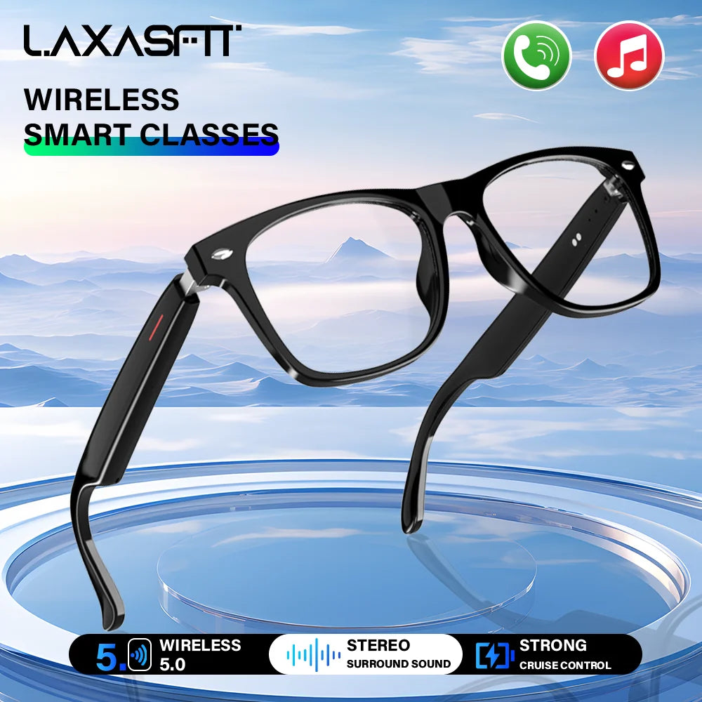 LAXASFIT Smart Bluetooth Glasses Sunglasses Talking Outdoor Sports Headset UV Protective Eyewear for Men and Women Holiday Gift