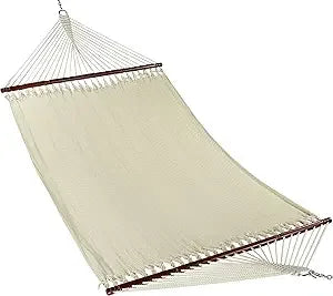 Jumbo Caribbean Hammock - 55 Inch - Soft-Spun Polyester - Mocha