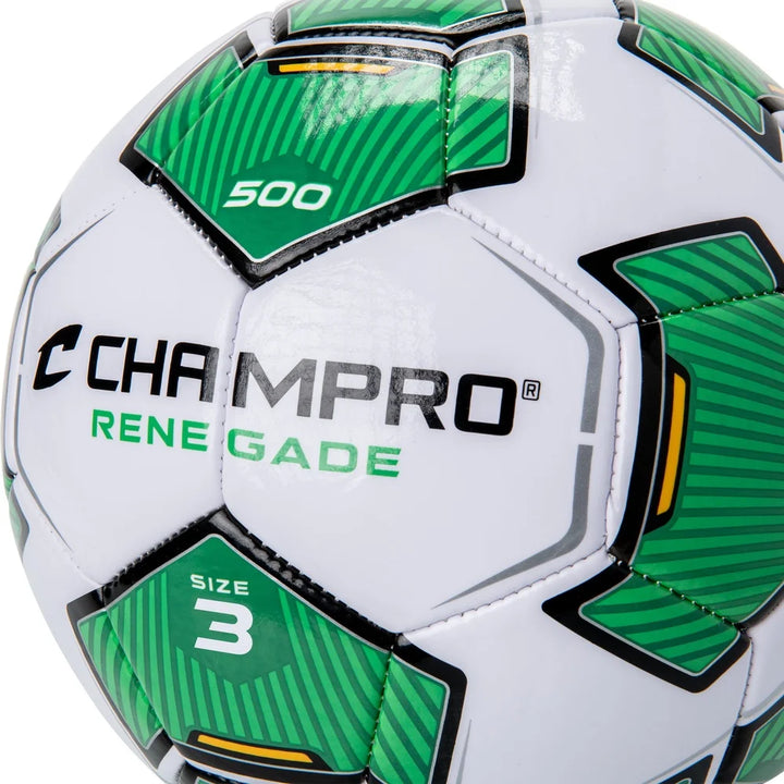 Renegade Size 3 Soccer Ball Durable PVC Synthetic Leather Air-Lock Bladder Youth Practice Recreational Sports Gear Training
