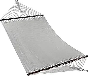Jumbo Caribbean Hammock - 55 Inch - Soft-Spun Polyester - Mocha