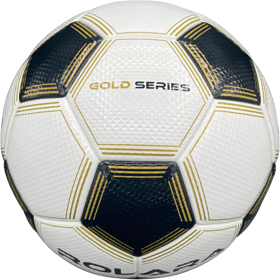 Gold Series Soccer Ball Size 5 - NFHS Approved Thermal Bonded Korean PU Leather Professional Match