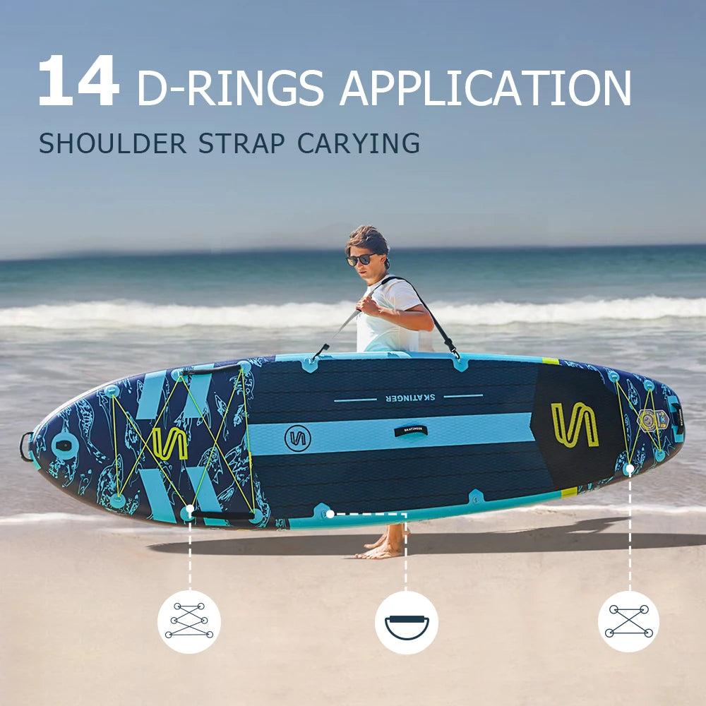 Skatinger 11'6'' X 35'' X 6'' Inflatable Paddle Board for Adults - Stable Sup Board Prancha Paddle Gonflable for Water Sports