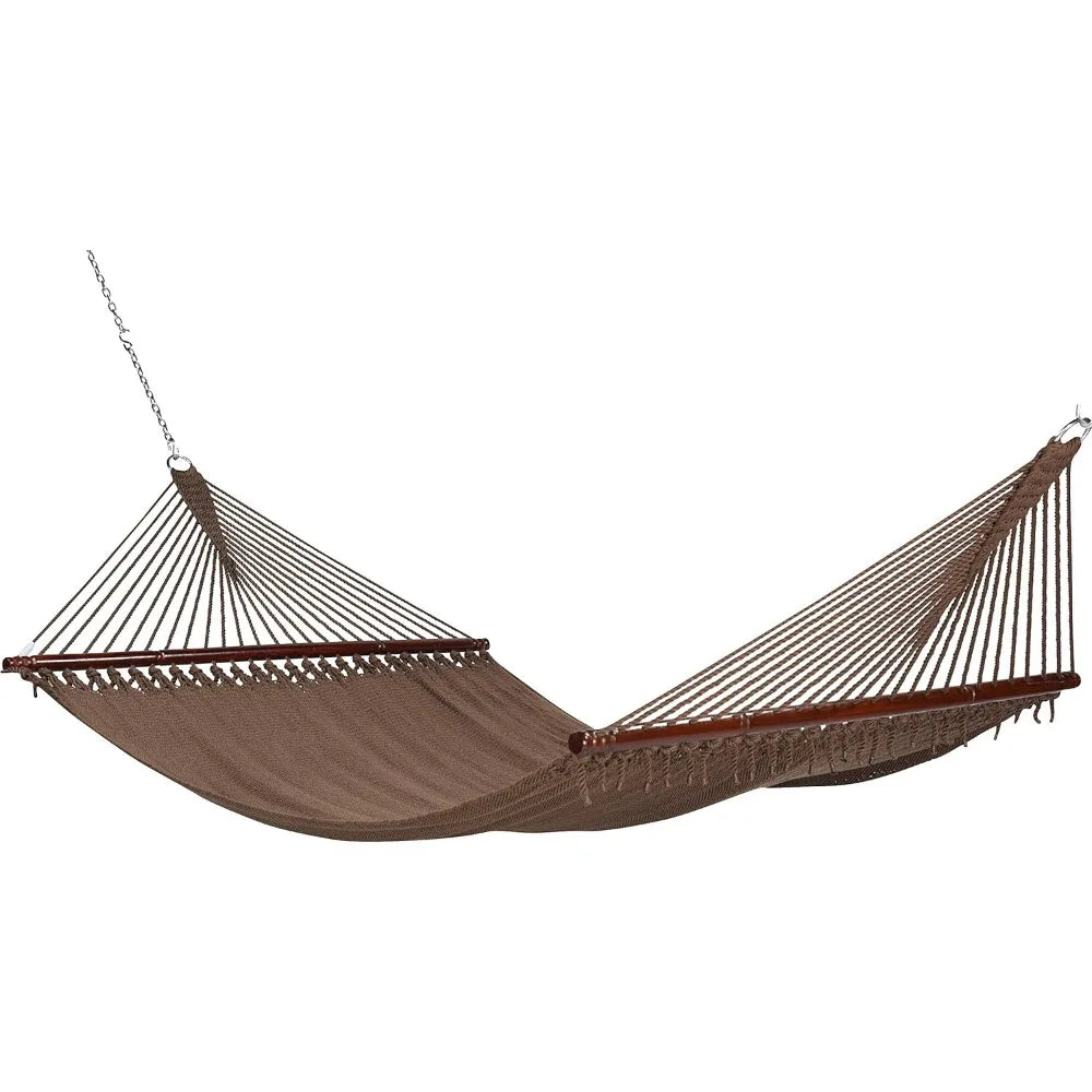 Jumbo Caribbean Hammock - 55 Inch - Soft-Spun Polyester - Mocha