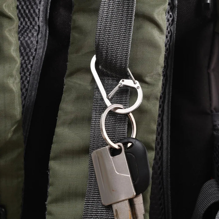 Stainless Steel G Hook Carabiner Keychain Tactical Backpack Molle Clip Outdoor Camping Hiking Gear EDC Tool Quick Release Clasps