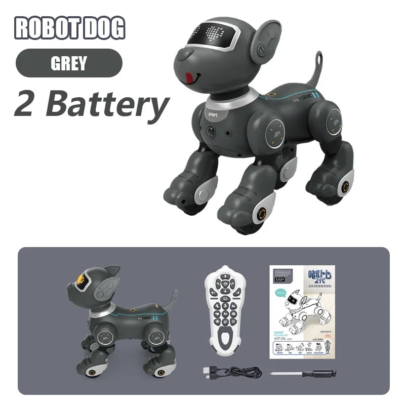 Funny RC Robot Electronic Dog Stunt Puppy Voice Command Programmable Touch-sense Music Song Robots Dogs for Children's Toys Kids
