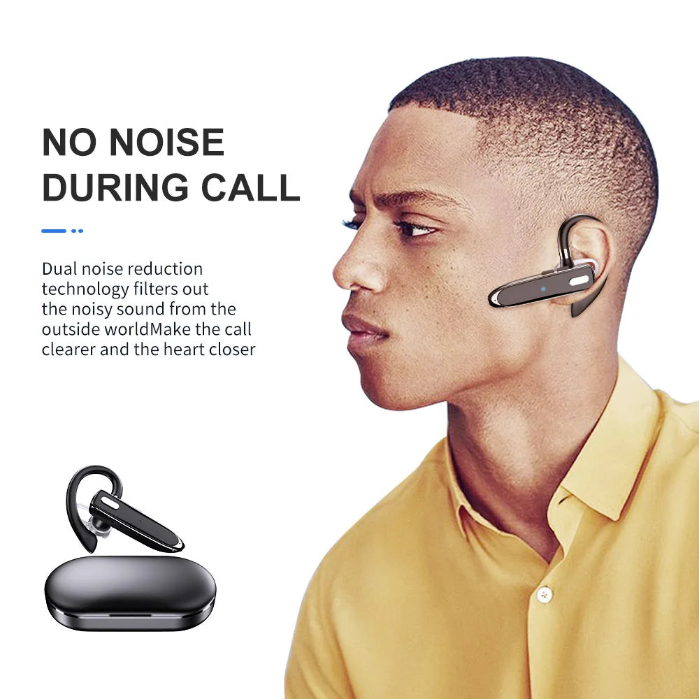 Wireless Bluetooth Hanging Ear Earphones with Intelligent Noise Cancelling for Business - Top Seller Electronics headphones