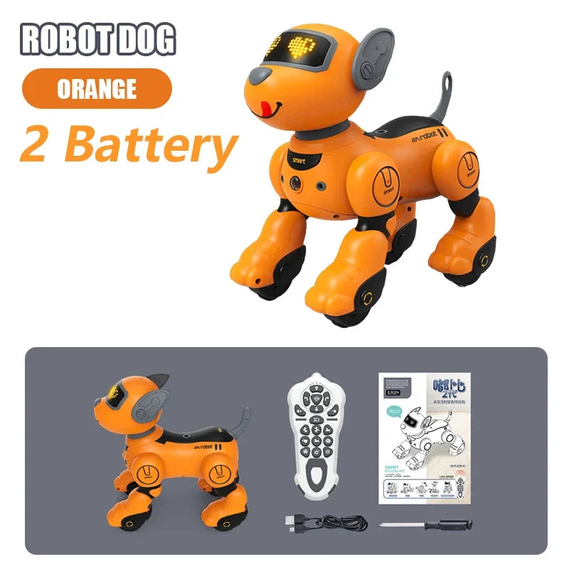 Funny RC Robot Electronic Dog Stunt Puppy Voice Command Programmable Touch-sense Music Song Robots Dogs for Children's Toys Kids